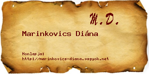 Marinkovics Diána névjegykártya