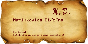 Marinkovics Diána névjegykártya